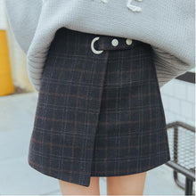 Load image into Gallery viewer, 2019 Women Autumn Winter Harajuku Thickened Woolen Plaid Retro Skirt