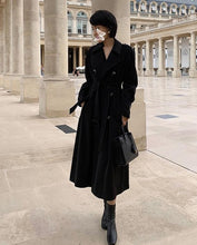 Load image into Gallery viewer, 2019 New Spring Long Trench coat women Fashion Double Breasted Belt High quality